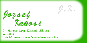 jozsef kaposi business card
