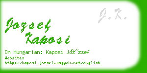 jozsef kaposi business card